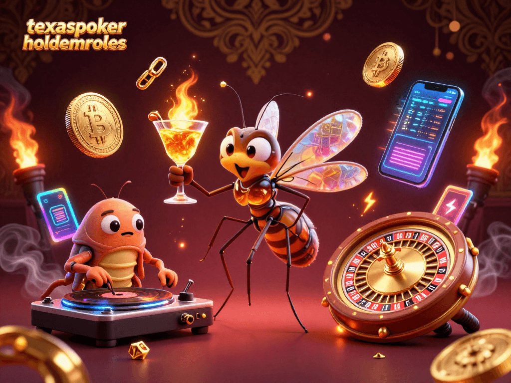 Experience high-stakes excitement with texaspokerholdemrules in a lively casino-themed scene.
