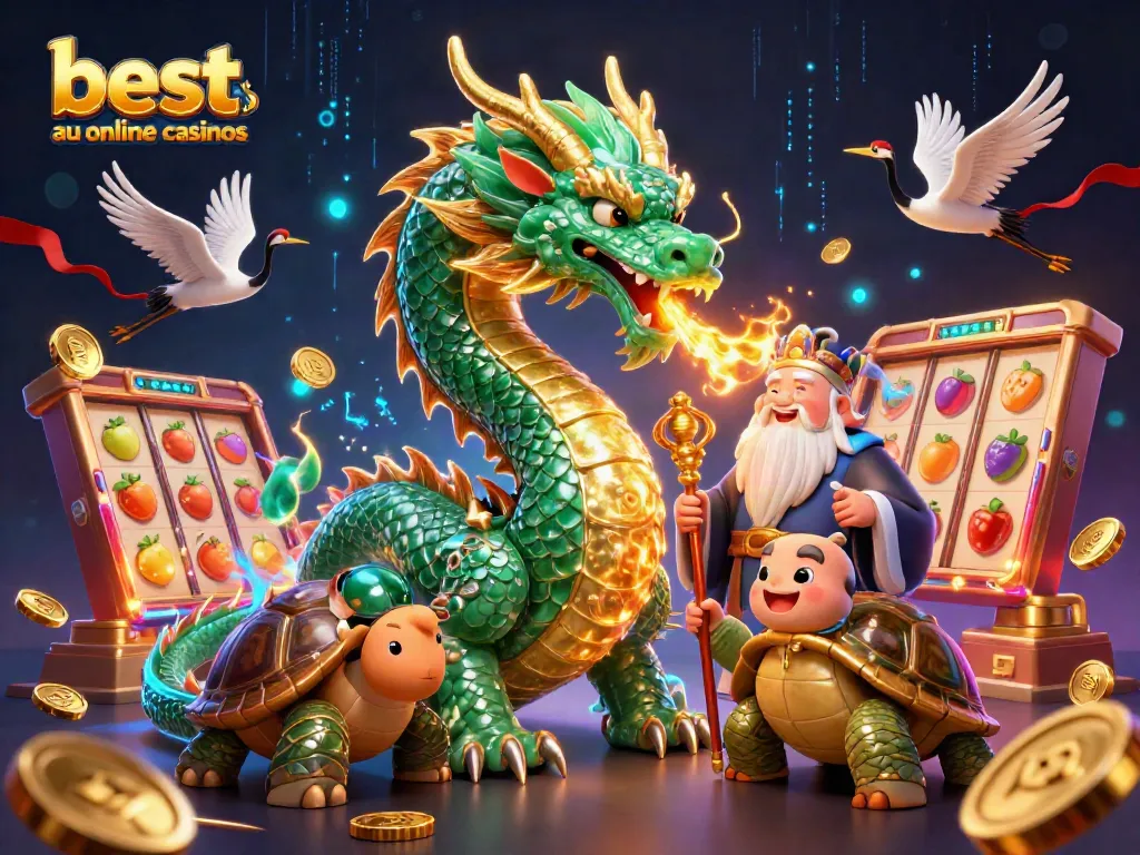 Experience the excitement at the best au online casinos with magical 3D characters and vibrant gaming elements.