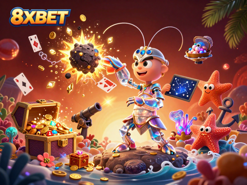 Engage with 8XBET's thrilling casino adventures featuring colorful characters and dynamic gameplay.
