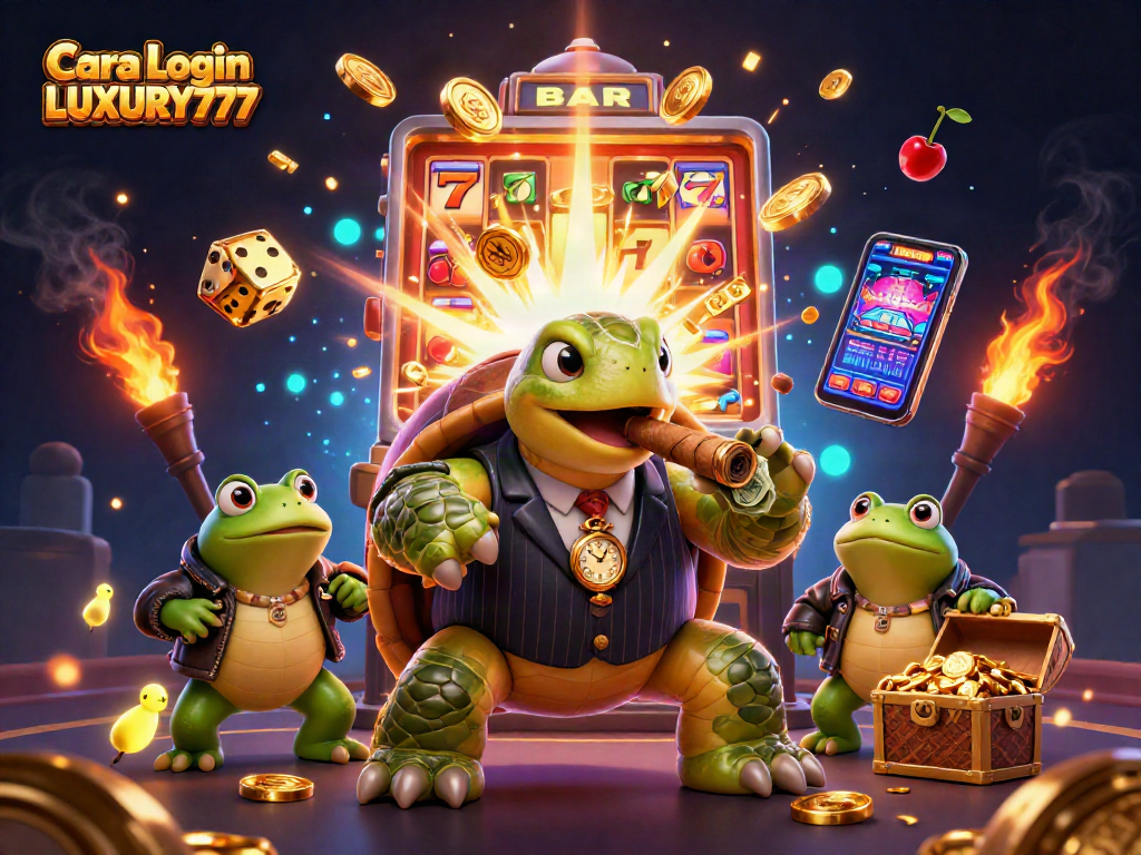Cara Login LUXURY777 dan memicu jackpot dengan slot machine yang meledak penuh koin emas.