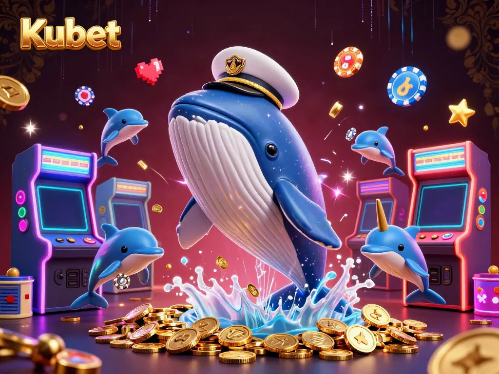 Kubet offers an exciting gaming experience with vibrant cartoon-style casino elements and playful sea creatures.