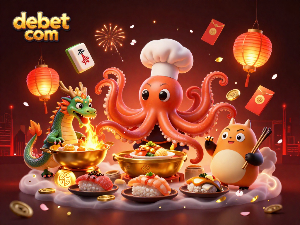 Experience the vibrant world of debet com with a dynamic 3D casino illustration showcasing excitement and rich visuals.