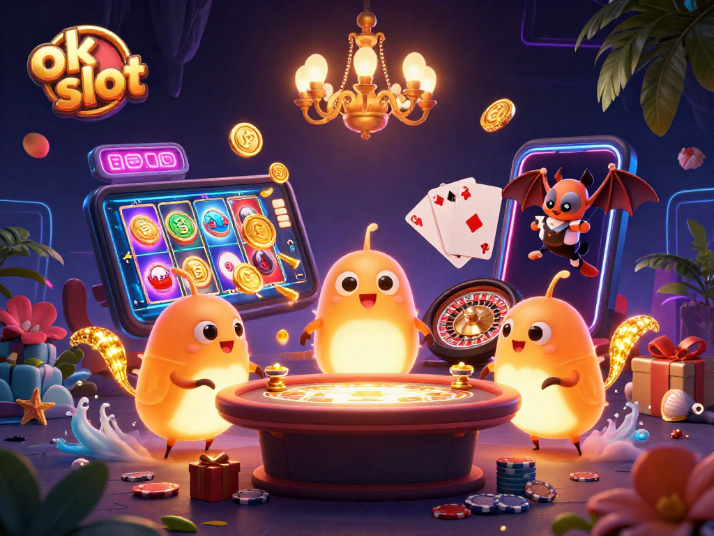 เล่นเกมสล็อตออนไลน์ที่ ok slot สนุกสนานกับแสงไฟและเสียงเพลงที่คาสิโน