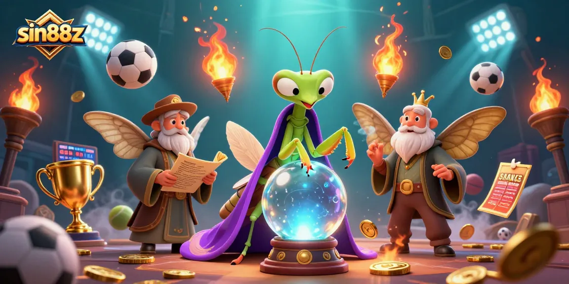 Experience thrilling gameplay with sin88z, showcasing dynamic sports betting elements and mystical characters.