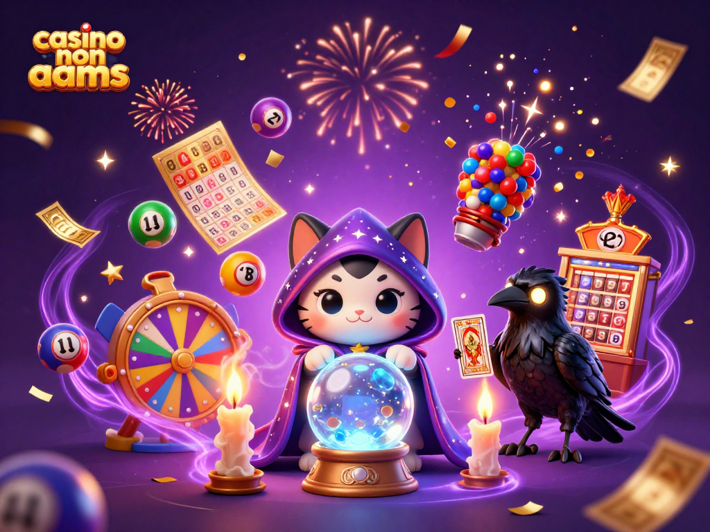 Giocare nei casino non AAMS con gatti mistici e premi dorati in un ambiente festoso.
