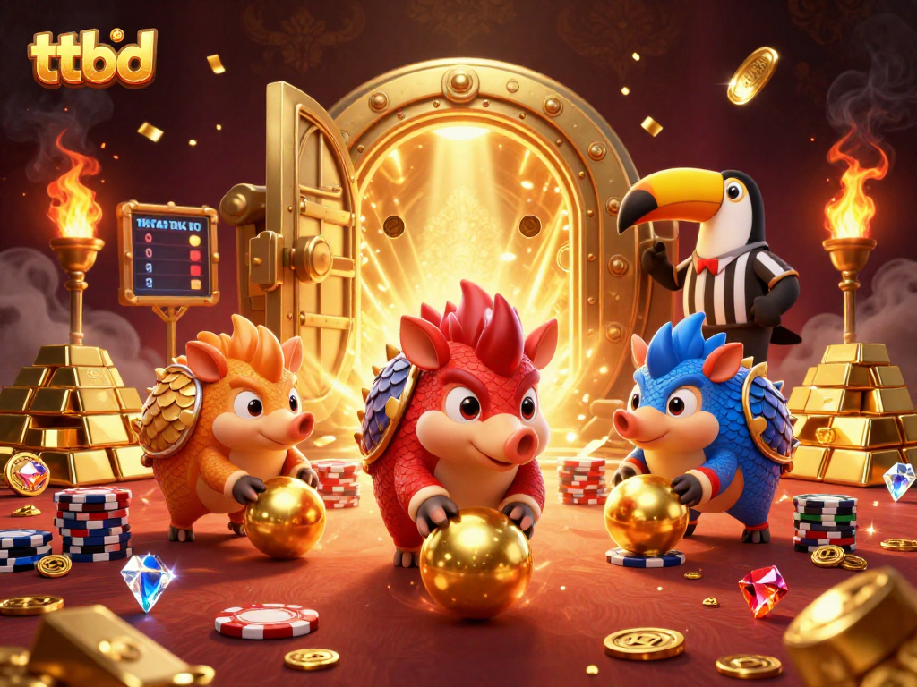 Engage with the thrilling ttbd experience as pangolins roll through poker chips in a dynamic casino scene.