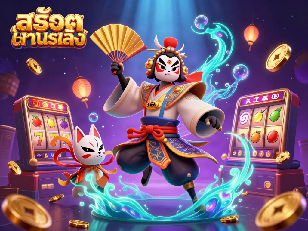 เกมสล็อต สล็อตทดลองเล่น ที่มีการผจญภัยของนักรบในชุดคาบูกิ