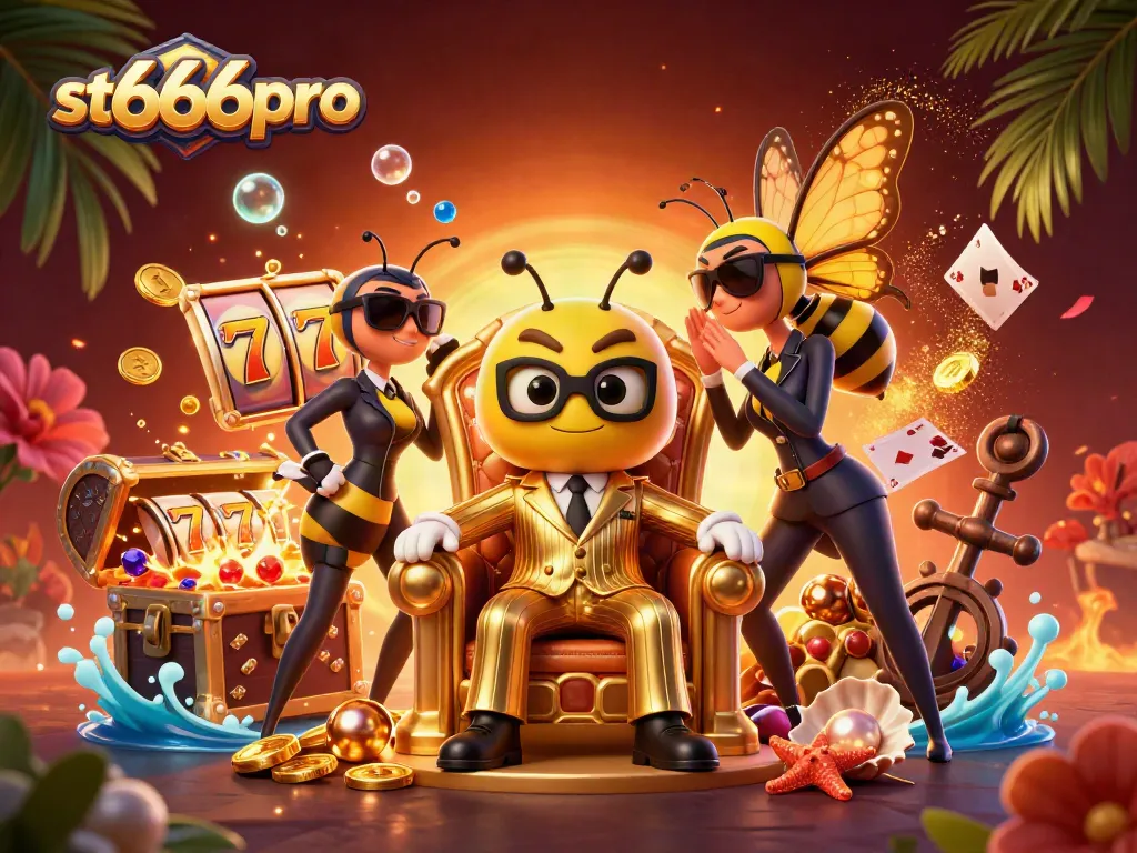 Engage in thrilling gameplay with ST666pro's unique casino experience featuring vibrant 3D characters and dynamic slot reels.
