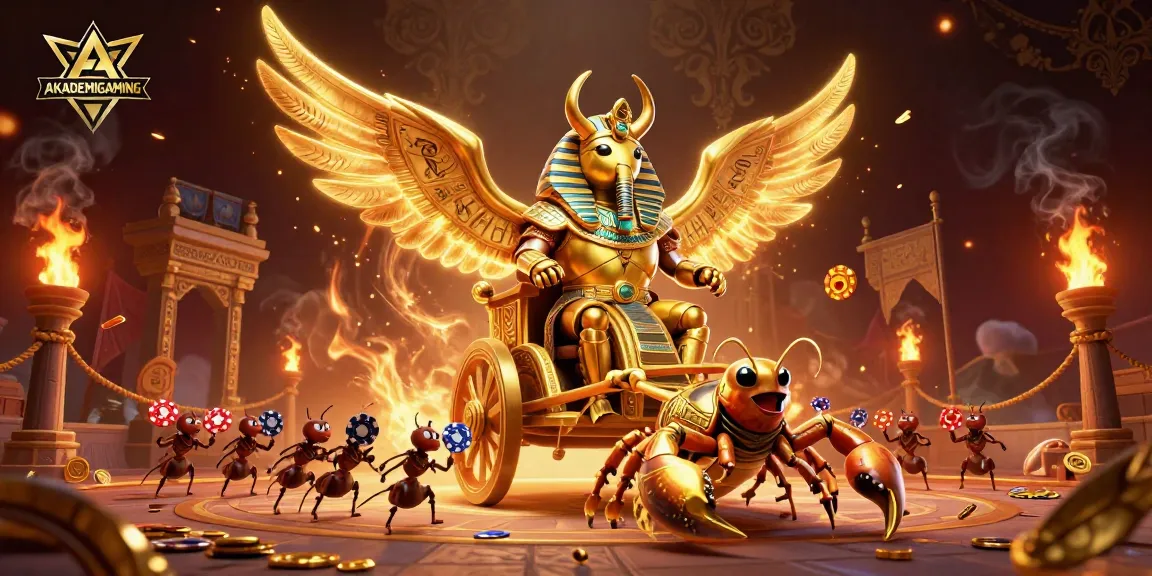 Experience thrilling betting with AKADEMIGAMING's vibrant 3D scene full of action elements.