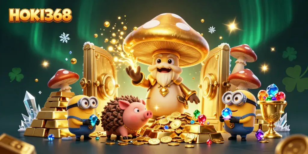 Experience magical transformations at HOKI368, with treasures and winnings spilling from every angle.
