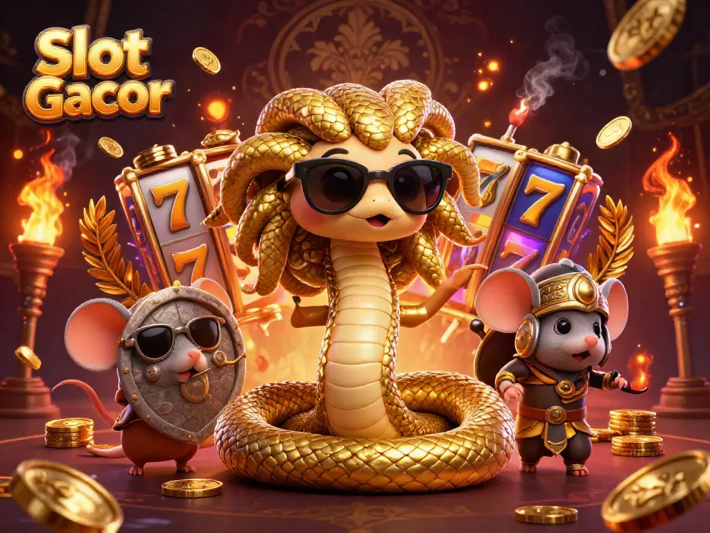 Engage in the excitement of Slot Gacor with dynamic characters and vibrant casino elements.
