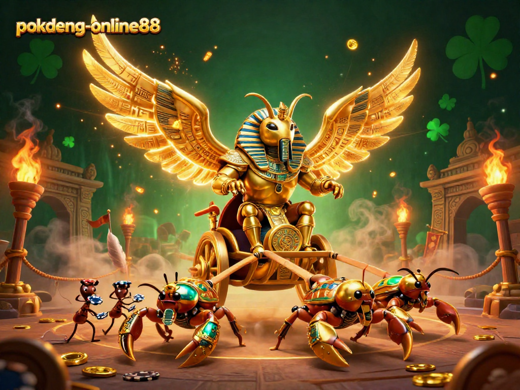 Experience thrilling gameplay with pokdeng-online88 in this dynamic casino scene filled with action and excitement.