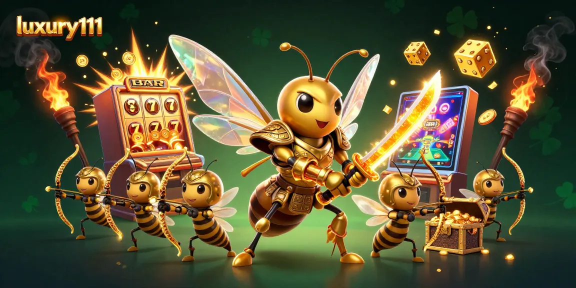 Experience luxury111 gaming with a dynamic display of slots and vibrant casino elements.