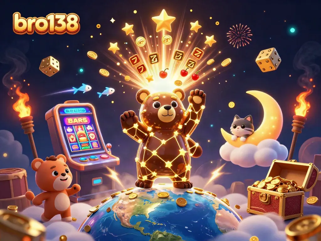 Engage with bro138's thrilling gaming experience as stars, coins, and jackpots come to life!