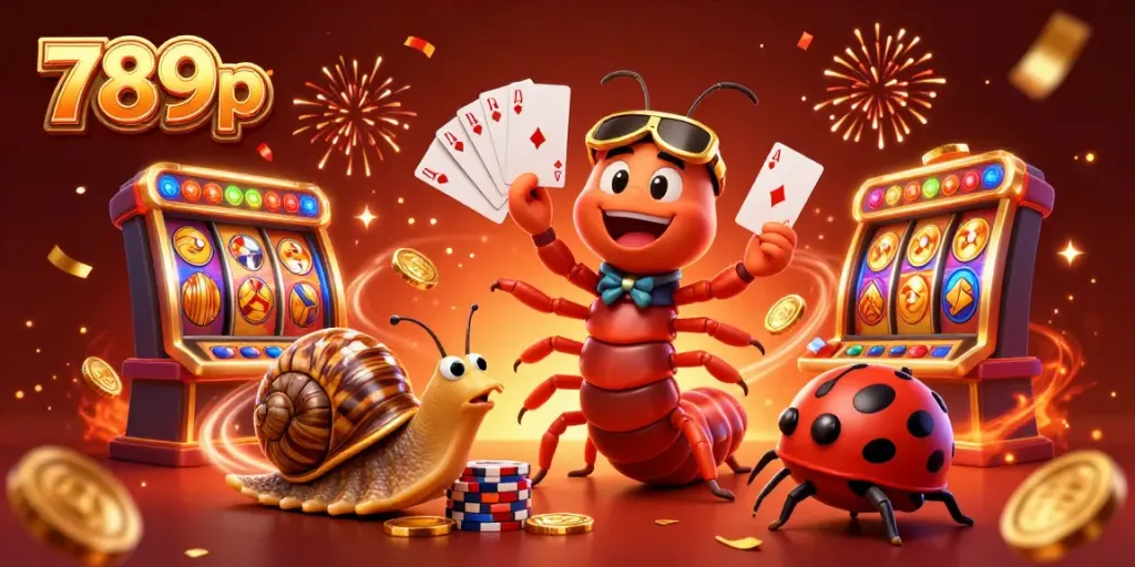 Experience the vibrant casino world with 789p's dynamic illustration featuring a colorful scene of gaming action.