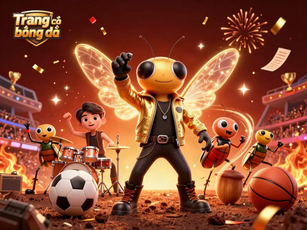 Bet on Trang cá độ bóng đá with a vibrant scene featuring sports betting elements and dynamic 3D characters.