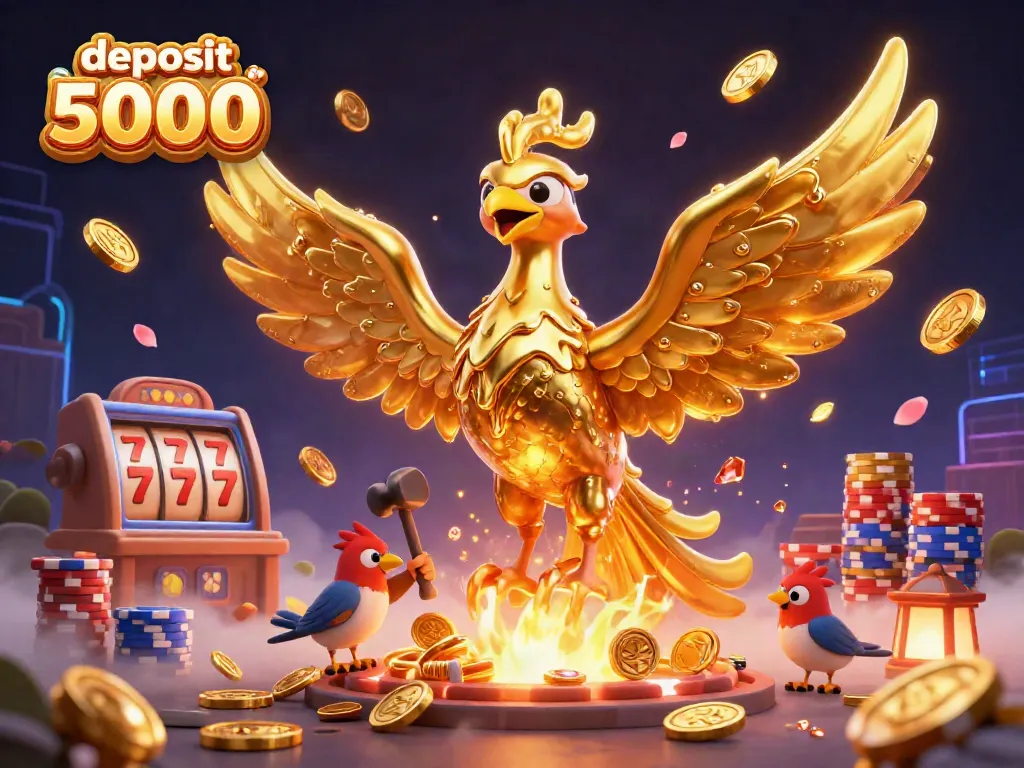 Experience the thrill of deposit 5000 with our vibrant golden phoenix and exciting slot visuals.