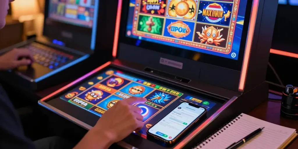 Exciting gaming moment with slot gacor maxwin display and vibrant graphics