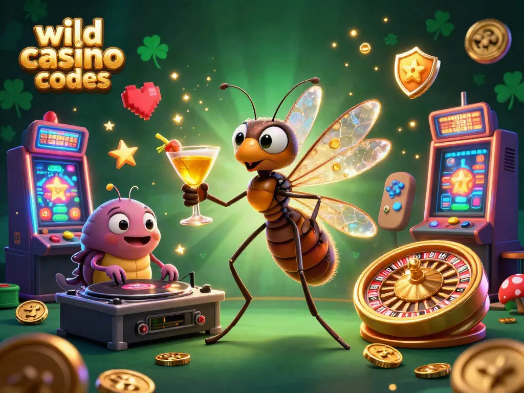 Engage with wild casino bonus codes through lively casino characters and vibrant gaming elements.