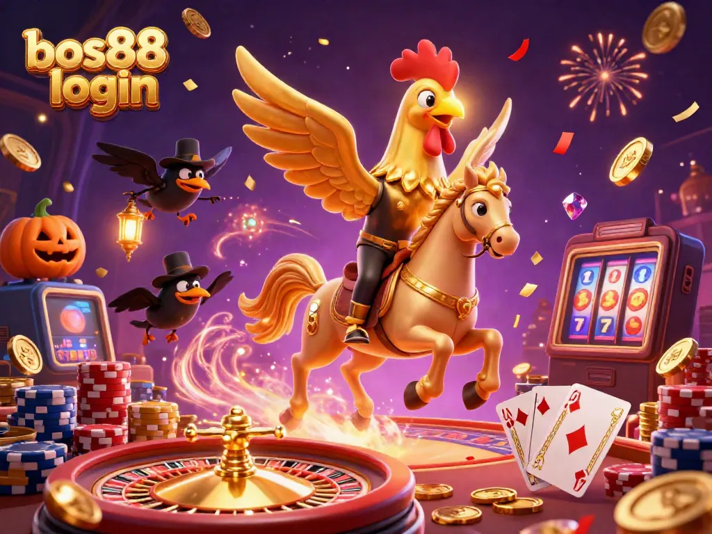 Experience lavish gaming excitement with bos88 login as golden rooster heads to the midnight casino.