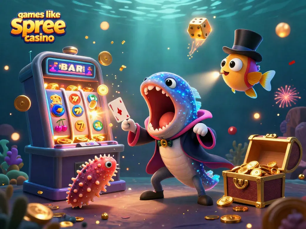 Experience games like spree casino with dazzling slot machines, vibrant characters, and jackpot excitement!