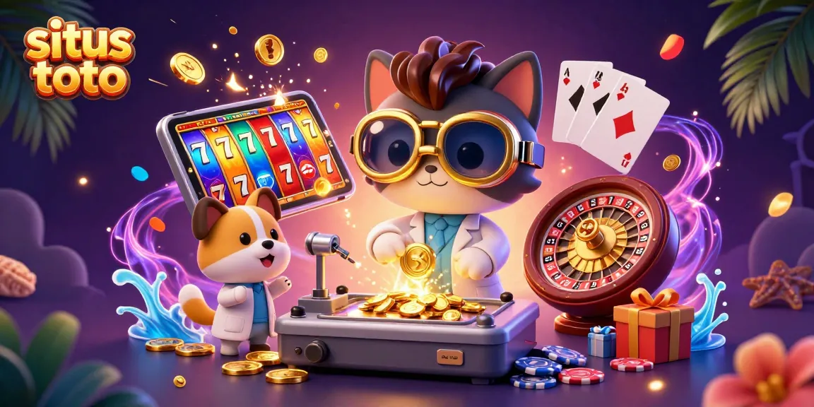 Menggandakan koin emas di situs toto dengan karakter menarik dan detail visual yang kaya.