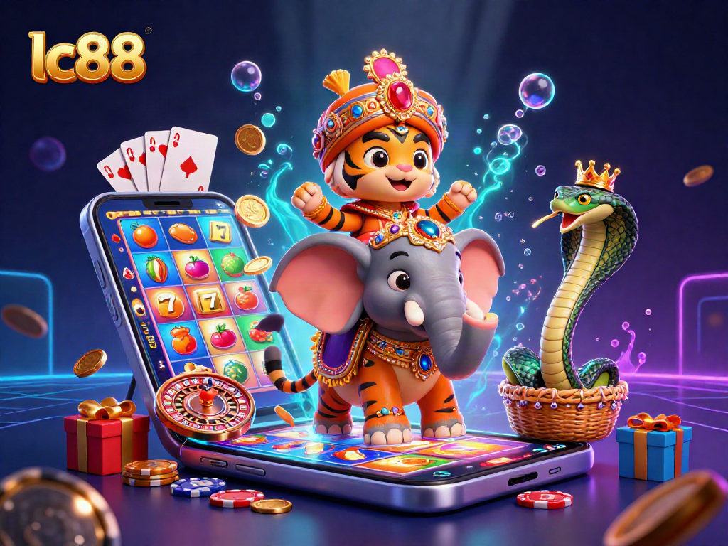 Engage with lc88's vibrant casino world featuring bold characters and dynamic gaming elements.